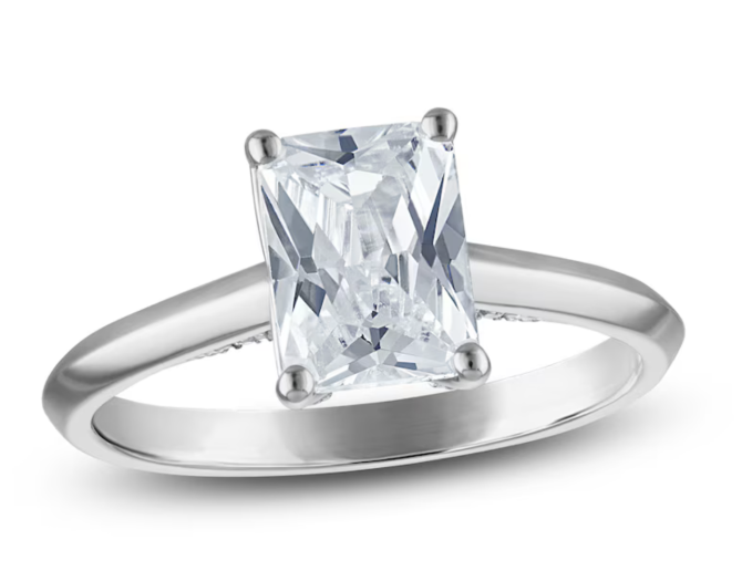 1.625 Carat Lab-Created Radiant-Cut Diamond Engagement Ring in Platinum | SimplyIn Diamonds